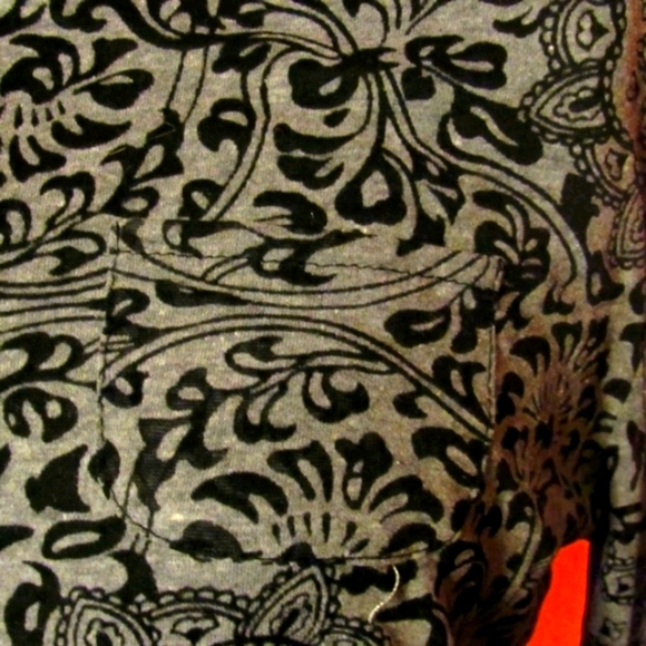 🖤 Stellar Dark Grey & Black Floral Abstract Crop Jacket - LJ - Picture 6 of 8